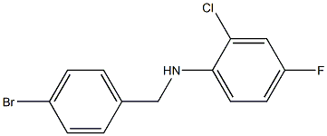 N-[(4-bromophenyl)methyl]-2-chloro-4-fluoroaniline Struktur