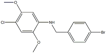 N-[(4-bromophenyl)methyl]-4-chloro-2,5-dimethoxyaniline Struktur