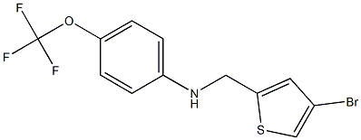 N-[(4-bromothiophen-2-yl)methyl]-4-(trifluoromethoxy)aniline Struktur