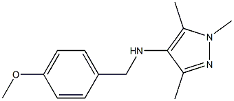 N-[(4-methoxyphenyl)methyl]-1,3,5-trimethyl-1H-pyrazol-4-amine Struktur