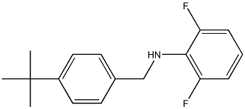 N-[(4-tert-butylphenyl)methyl]-2,6-difluoroaniline Struktur