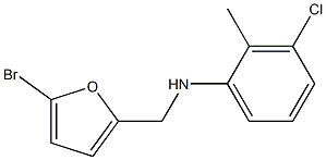 N-[(5-bromofuran-2-yl)methyl]-3-chloro-2-methylaniline Struktur