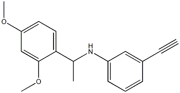 N-[1-(2,4-dimethoxyphenyl)ethyl]-3-ethynylaniline Struktur