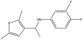 N-[1-(2,5-dimethylthiophen-3-yl)ethyl]-3,4-difluoroaniline Struktur