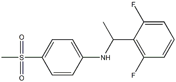 N-[1-(2,6-difluorophenyl)ethyl]-4-methanesulfonylaniline Struktur