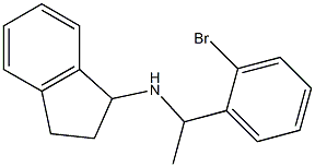 N-[1-(2-bromophenyl)ethyl]-2,3-dihydro-1H-inden-1-amine Struktur