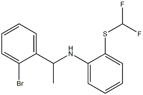 N-[1-(2-bromophenyl)ethyl]-2-[(difluoromethyl)sulfanyl]aniline Struktur