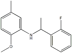 N-[1-(2-fluorophenyl)ethyl]-2-methoxy-5-methylaniline Struktur