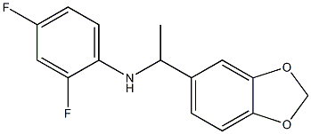 N-[1-(2H-1,3-benzodioxol-5-yl)ethyl]-2,4-difluoroaniline Struktur