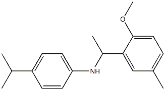 N-[1-(2-methoxy-5-methylphenyl)ethyl]-4-(propan-2-yl)aniline Struktur