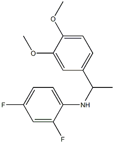 N-[1-(3,4-dimethoxyphenyl)ethyl]-2,4-difluoroaniline Struktur