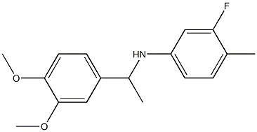 N-[1-(3,4-dimethoxyphenyl)ethyl]-3-fluoro-4-methylaniline Struktur