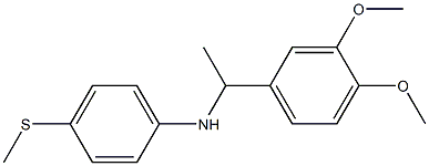 N-[1-(3,4-dimethoxyphenyl)ethyl]-4-(methylsulfanyl)aniline Struktur