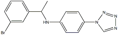 N-[1-(3-bromophenyl)ethyl]-4-(1H-1,2,3,4-tetrazol-1-yl)aniline Struktur