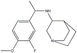 N-[1-(3-fluoro-4-methoxyphenyl)ethyl]-1-azabicyclo[2.2.2]octan-3-amine Struktur