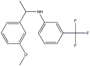 N-[1-(3-methoxyphenyl)ethyl]-3-(trifluoromethyl)aniline Struktur