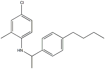 N-[1-(4-butylphenyl)ethyl]-4-chloro-2-methylaniline Struktur