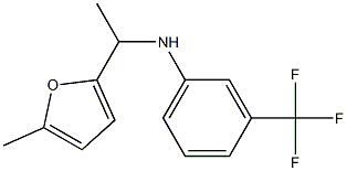 N-[1-(5-methylfuran-2-yl)ethyl]-3-(trifluoromethyl)aniline Struktur