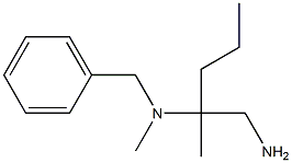 N-[1-(aminomethyl)-1-methylbutyl]-N-benzyl-N-methylamine Struktur