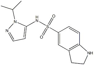 N-[1-(propan-2-yl)-1H-pyrazol-5-yl]-2,3-dihydro-1H-indole-5-sulfonamide Struktur