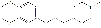 N-[2-(2,3-dihydro-1,4-benzodioxin-6-yl)ethyl]-1-methylpiperidin-4-amine Struktur