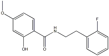 N-[2-(2-fluorophenyl)ethyl]-2-hydroxy-4-methoxybenzamide Struktur