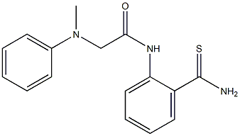 N-[2-(aminocarbonothioyl)phenyl]-2-[methyl(phenyl)amino]acetamide Struktur