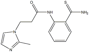 N-[2-(aminocarbonothioyl)phenyl]-3-(2-methyl-1H-imidazol-1-yl)propanamide Struktur