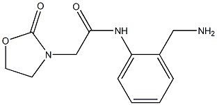 N-[2-(aminomethyl)phenyl]-2-(2-oxo-1,3-oxazolidin-3-yl)acetamide Struktur