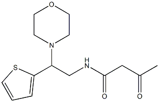 N-[2-(morpholin-4-yl)-2-(thiophen-2-yl)ethyl]-3-oxobutanamide Struktur