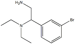 N-[2-amino-1-(3-bromophenyl)ethyl]-N,N-diethylamine Struktur