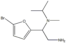 N-[2-amino-1-(5-bromo-2-furyl)ethyl]-N-isopropyl-N-methylamine Struktur