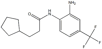 N-[2-amino-4-(trifluoromethyl)phenyl]-3-cyclopentylpropanamide Struktur