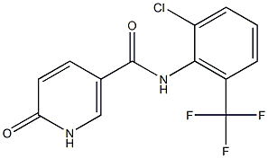 N-[2-chloro-6-(trifluoromethyl)phenyl]-6-oxo-1,6-dihydropyridine-3-carboxamide Struktur