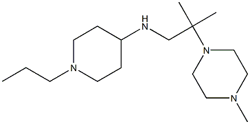 N-[2-methyl-2-(4-methylpiperazin-1-yl)propyl]-1-propylpiperidin-4-amine Struktur