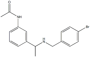 N-[3-(1-{[(4-bromophenyl)methyl]amino}ethyl)phenyl]acetamide Struktur