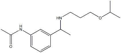 N-[3-(1-{[3-(propan-2-yloxy)propyl]amino}ethyl)phenyl]acetamide Struktur