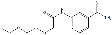 N-[3-(aminocarbonothioyl)phenyl]-2-(2-ethoxyethoxy)acetamide Struktur