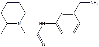 N-[3-(aminomethyl)phenyl]-2-(2-methylpiperidin-1-yl)acetamide Struktur