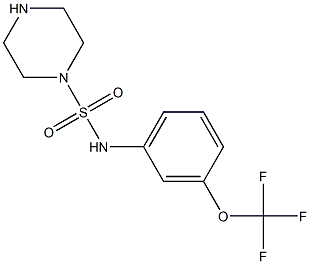 N-[3-(trifluoromethoxy)phenyl]piperazine-1-sulfonamide Struktur