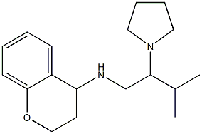 N-[3-methyl-2-(pyrrolidin-1-yl)butyl]-3,4-dihydro-2H-1-benzopyran-4-amine Struktur