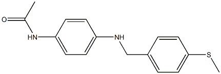 N-[4-({[4-(methylsulfanyl)phenyl]methyl}amino)phenyl]acetamide Struktur