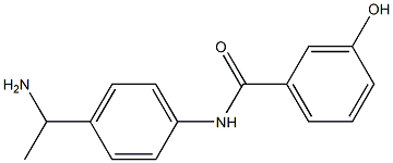 N-[4-(1-aminoethyl)phenyl]-3-hydroxybenzamide Struktur