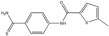 N-[4-(aminocarbonothioyl)phenyl]-5-methylthiophene-2-carboxamide Struktur