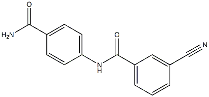 N-[4-(aminocarbonyl)phenyl]-3-cyanobenzamide Struktur