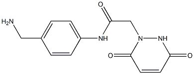 N-[4-(aminomethyl)phenyl]-2-(3,6-dioxo-3,6-dihydropyridazin-1(2H)-yl)acetamide Struktur