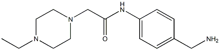 N-[4-(aminomethyl)phenyl]-2-(4-ethylpiperazin-1-yl)acetamide Struktur