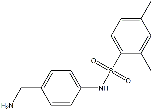 N-[4-(aminomethyl)phenyl]-2,4-dimethylbenzene-1-sulfonamide Struktur