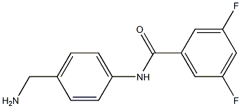 N-[4-(aminomethyl)phenyl]-3,5-difluorobenzamide Struktur