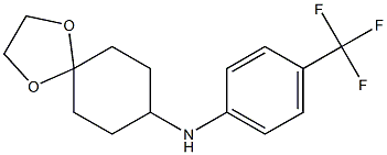 N-[4-(trifluoromethyl)phenyl]-1,4-dioxaspiro[4.5]decan-8-amine Struktur